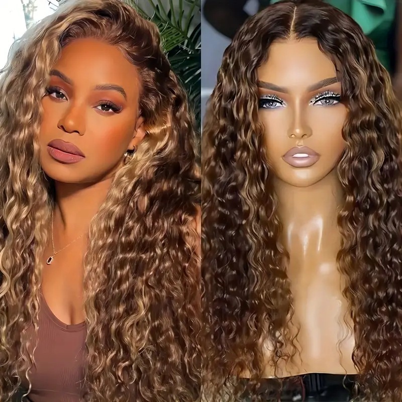 Blonde Loose Deep Wave Lace Front Wig for Women Black Similar to Real Human Hair Wigs 13x4 Lace Frontal Wig Transparent HD Lace Glueless Synthetic Lon