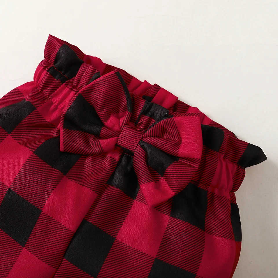 Newborn Infant Baby Girls Clothes Cotton Sets Long Sleeve Romper Pant Hats Fashion Printed 3Pcs Outfit For Christmas DayXJ241205