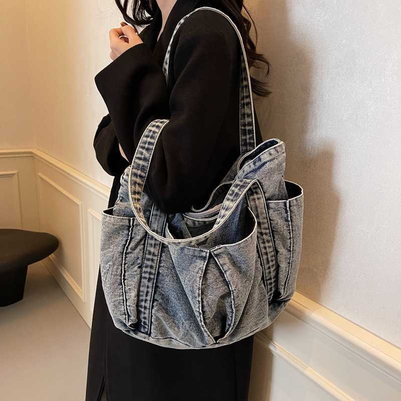 Cowboy Bag Large Capacity Bag Women's Single Shoulder Handheld Commuter Bag Women's Bag Tote Bag 241215