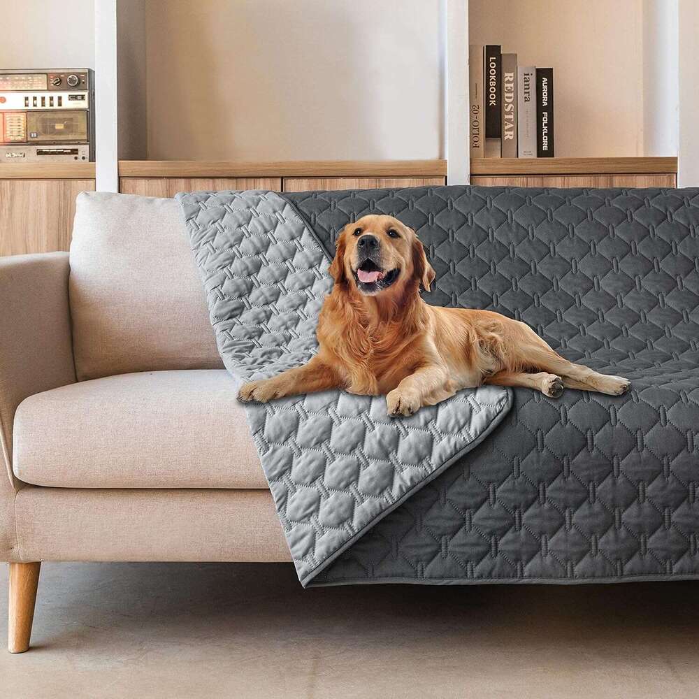 GBUNNY 100% double-sided waterproof dog bed pet blanket, sofa, furniture protective cover, suitable for small large cats and dogs, can be flipped (52x