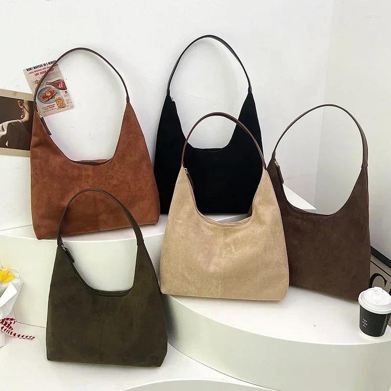 Designer Handbag Largcapacity Zipper Casual Suede Women's Shoulder Bag 2025 Simple Free delivery And Fashionable Sewing Thread Multi-functional L