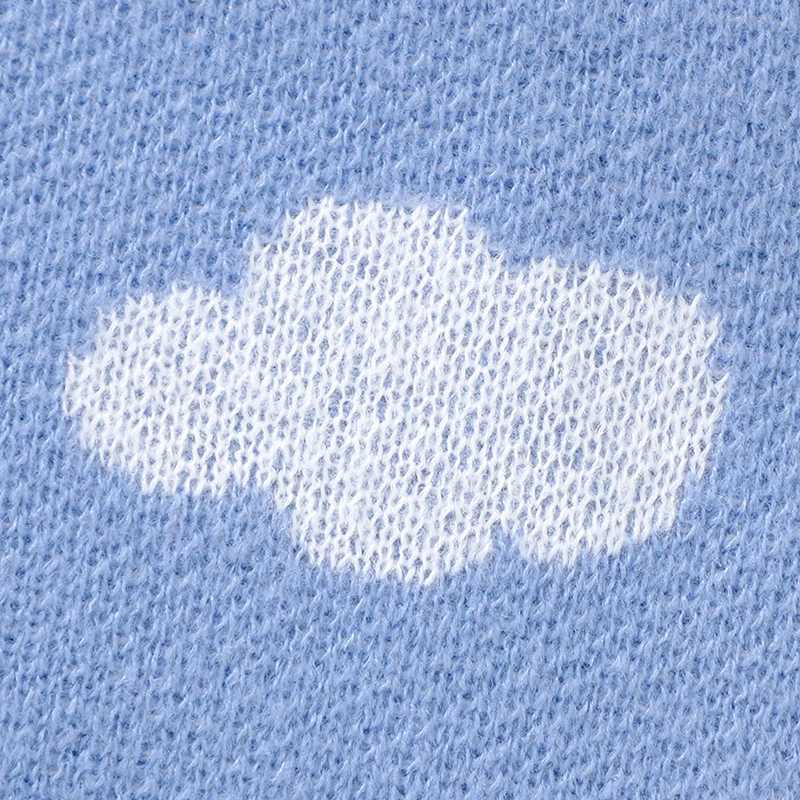 Baby boy girl sweater spring autumn winter crew collar long sleeved newborn Netural blue knitted top childrens clothing 1-3Y W241205