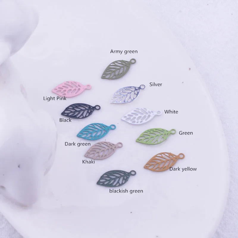 100pcs AC5121 511mm Small Leaves Jewelry Charms Earring Components 241122