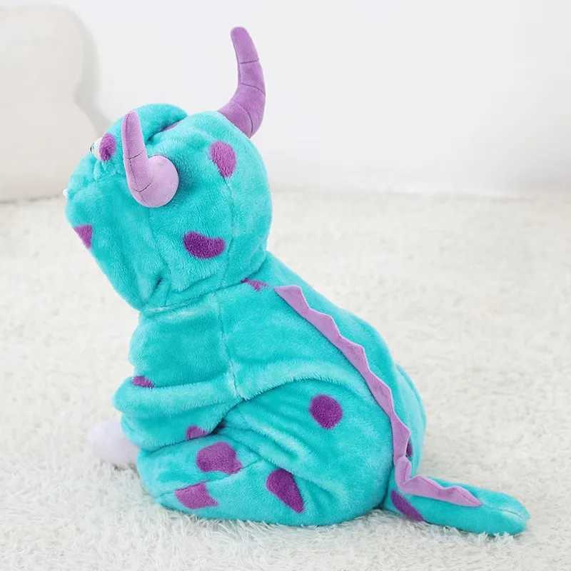 Pajamas Kids Sully Onesie Flannel Pajamas for Children Kigurumi One-piece Pyjamas Halloween Cosplay Costume H241205
