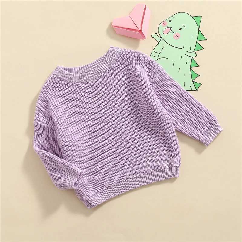 Baby Sweater Autumn Winter Childrens Boys and Girls Long Sleeve Solid Color Knitted Sweater Baby Childrens Boys and Girls Zipper Sweater W241205