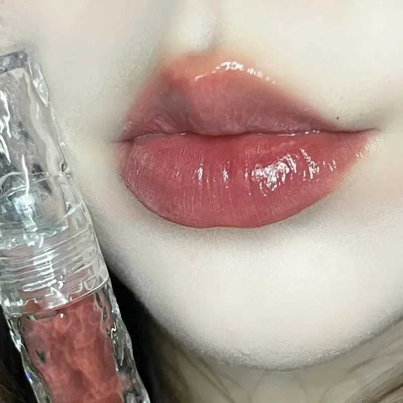 Water Light Nude Brown Lipgloss Lasting Waterproof Mirror Glass Tea Red Lipstick Not Easy To Fade Lip Glaze Lips Makeup CosmeticXJ241205