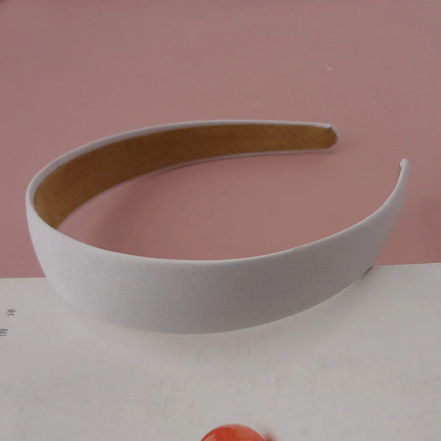 10 pieces of 2.5cm 3.0cm satin fabric covering plain plastic headband base headband for DIY hair accessories 241205