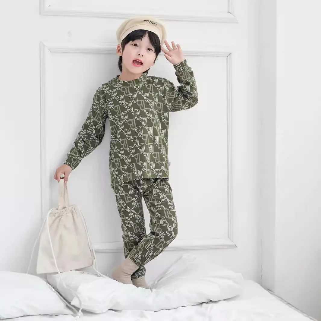 Pajamas Autumn Winter Teenager Girls 2PCS Homewears Cotton Ptinted Fleece Kids Girls Pajamas Warm Skinny Children Girls Sleepwears H241205