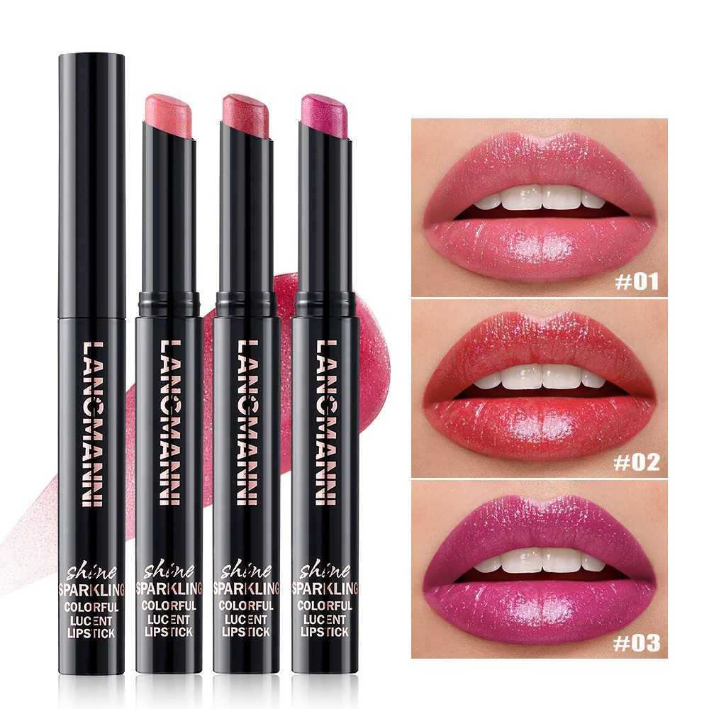 10 Color Glitter Pearlescent Lipstick Waterproof Lasting Diamond Lipstick Shiny Lip Gloss Non-stick Cup Red Sexy Lip Tint MakeupXJ241205