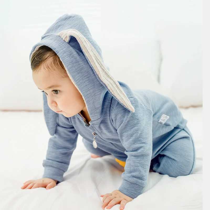 Pajamas Newborn Girl Rompers Cute Baby Bunny Onesies Apring and Autumn Cotton Toddler Infant Clothes One Piece Cartoon Baby Boy Jumpsuit H241205