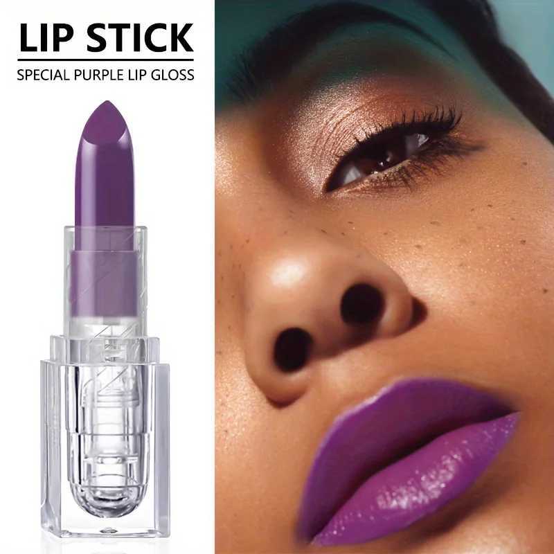 Matte Purple Lip Gloss Moisturizing Matte Glamor Non-stick Cup High Pigmented Lipsticks For Cosplay Party Makeup CosmeticsXJ241205