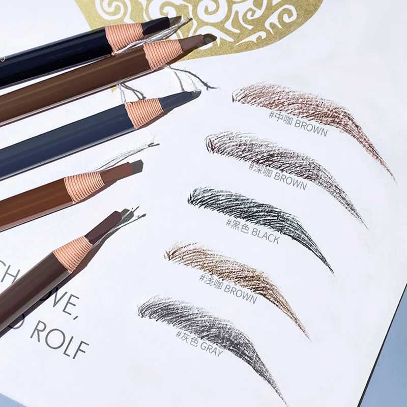 Durable professional pencil easy to use brown black waterproof cylindrical makeup wholesale trend 2024 W241205