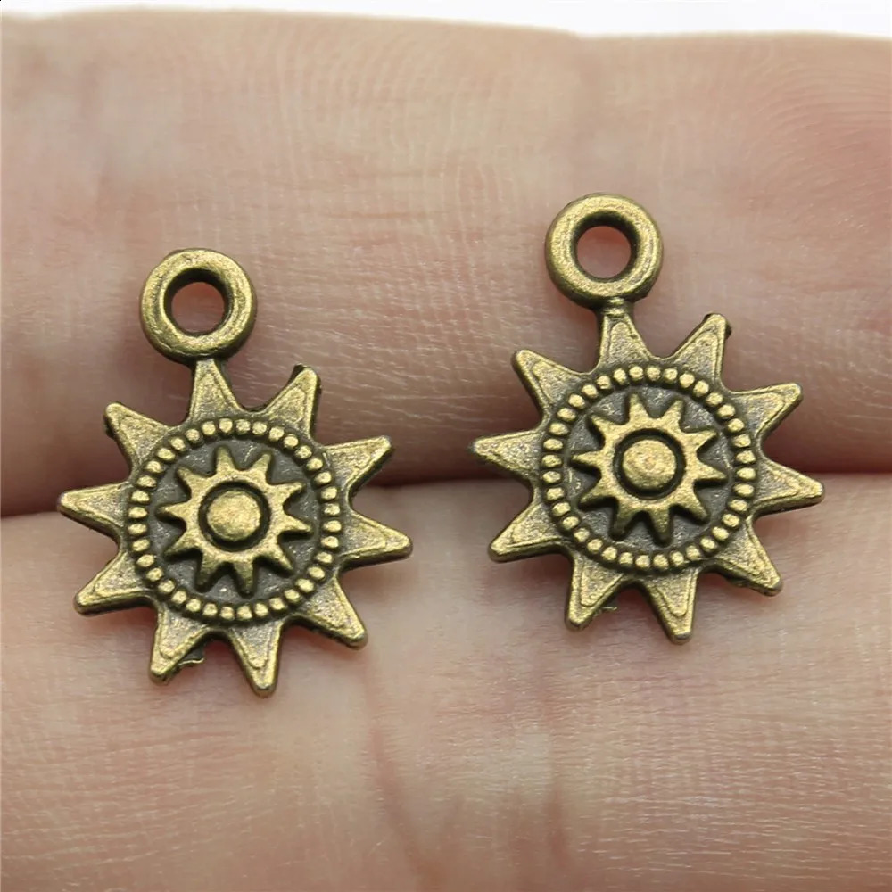 WYSIWYG 20pcs 17x12mm 3 Colors Small Sun Pendant Charms For Jewelry Making 241122