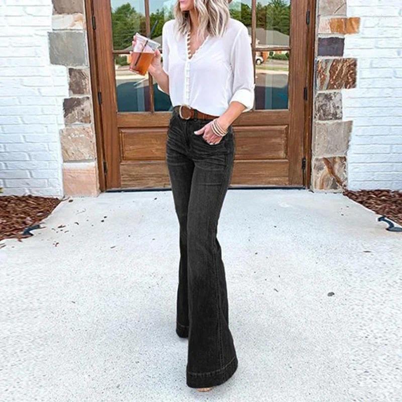 Womens Jeans For Women In Spring And Autumn Style High-waisted Slimming Tall Design Straight Floor-length Wide-leg Long Pants