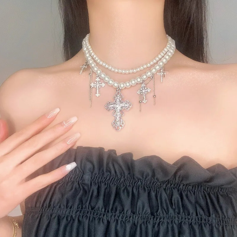 Fashionable pearl necklace pendant French retro style birthday jewelry for wife 241205