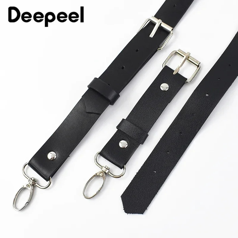 Deepeel Mens Adult Suspenders 2Clips Hook Leather Braces Male Binding Strap Waist Unisex Jockstrap Punk Decoration Harness Belt 241122