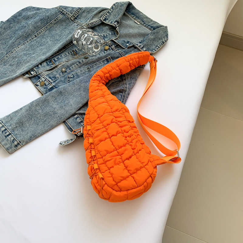 Lightweight Nylon Shoulder Bags New Fashionable Chest Bag Women s Travel Pleated Handbags Crossbody Waist Bag 241205