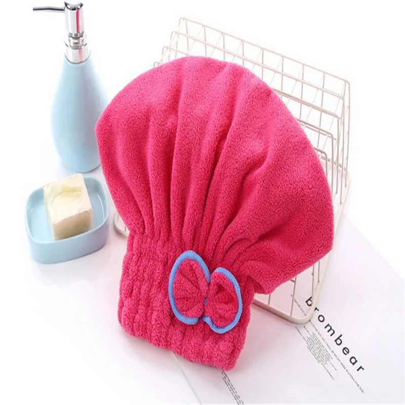 Microfibre Quick Hair Drying Bath Spa Bowknot Wr Towel Hat C for Bath Bathroom Accories Shower C Women Hair head coverXJ241205