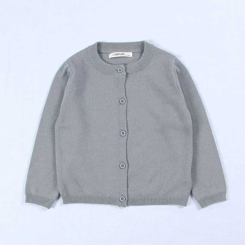 Boys girls knitted sweaters childrens cardigans solid O-neck cardigans spring and autumn sweaters baby cardigans outerwear childrens clothing W241205