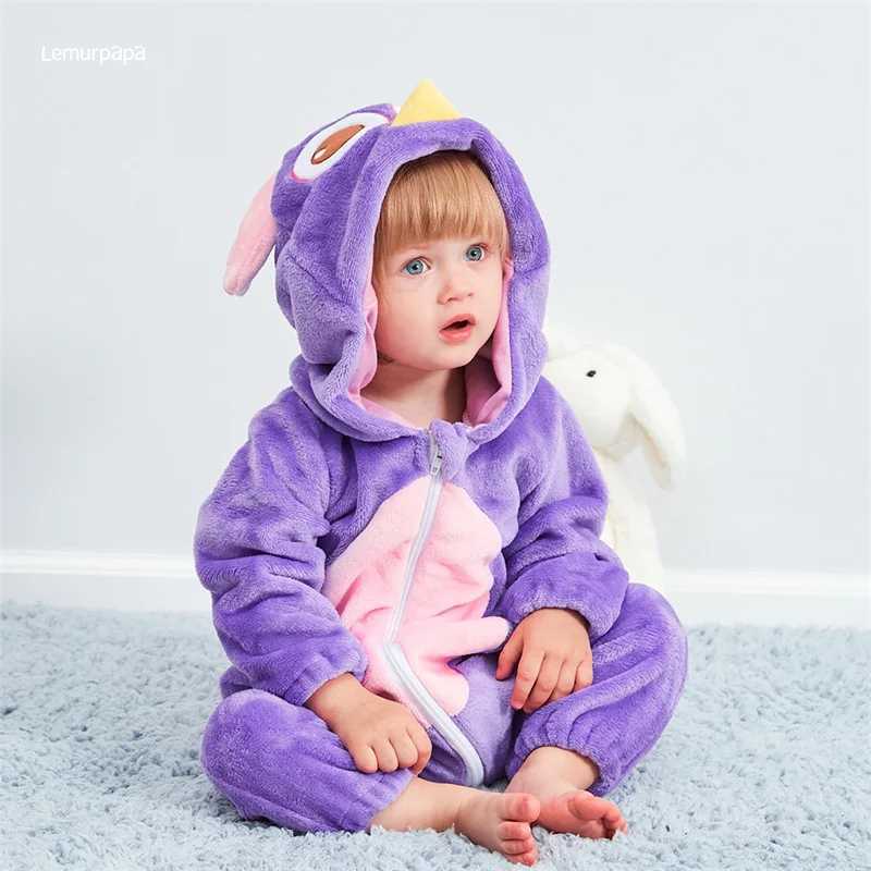 Pajamas Owl Romper Baby Boy Girls Pajama Toddlers Winter Outfit Halloween Animal Suit Onesie Festival Party Bebe Clothes Kigurumis H241205