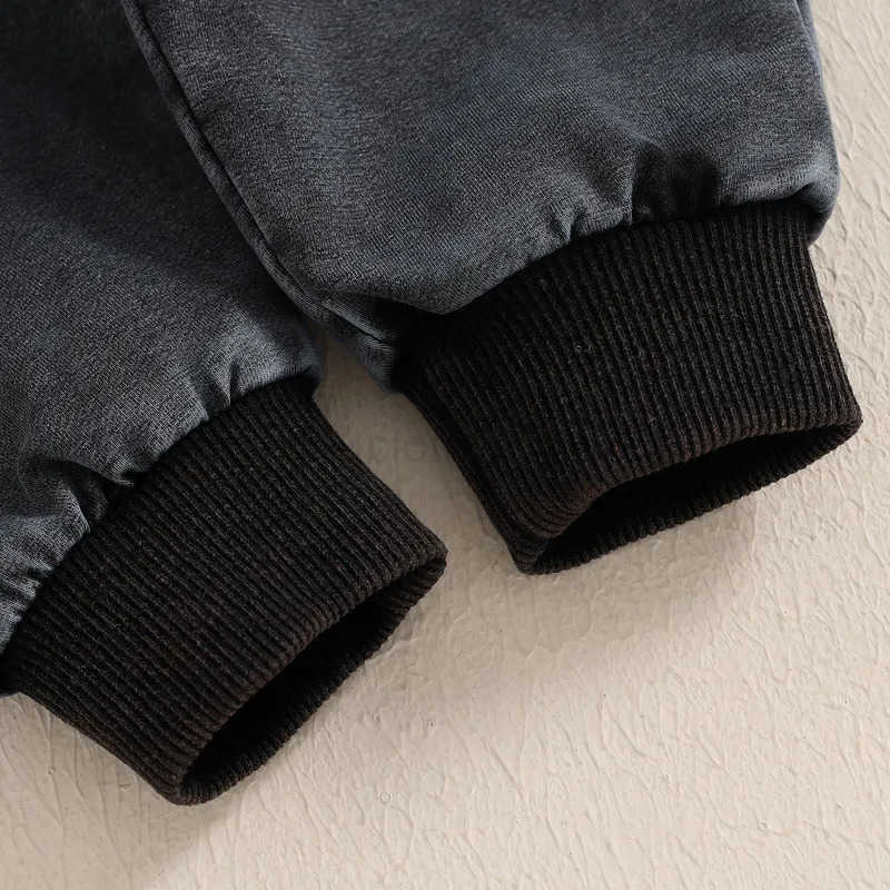 RUEWEY 3 Months to 3 Years Baby Boy Pants Sets Spring Autumn Clothes Denim Long Sleeve Hoodie with Elastic Waist SweatpantsXJ241205