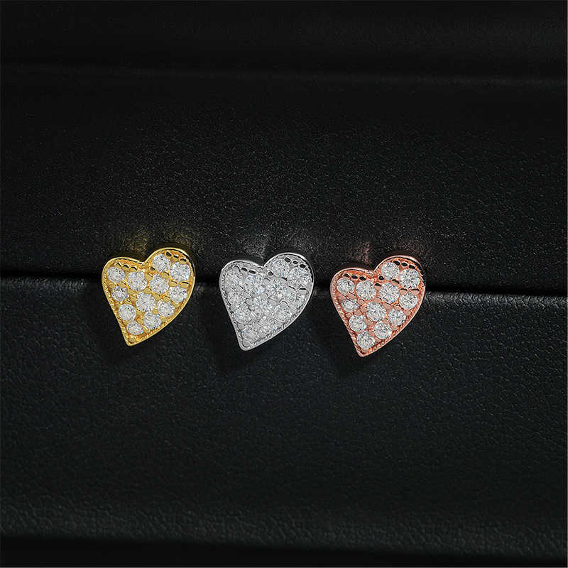 New product INSs sier in D color VVS moissanite full set male and female earrings