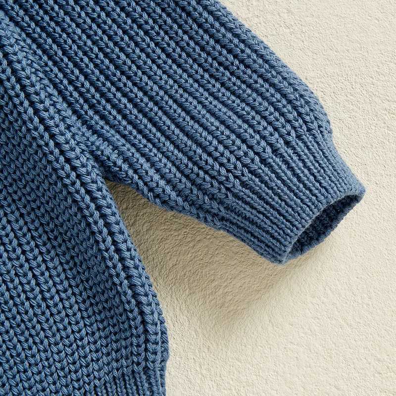 Baby Sweater Spring and Autumn Childrens Solid Color Basic Warm Knitted Sweater Childrens Sweater W241205