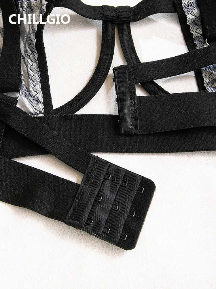 LLGIO Women Zebra Print Bra Brief Suits Sexy Bodycon Intimate Erotic Lingerie Four Pieces Transparent Push Up Underwear SetsXJ241205