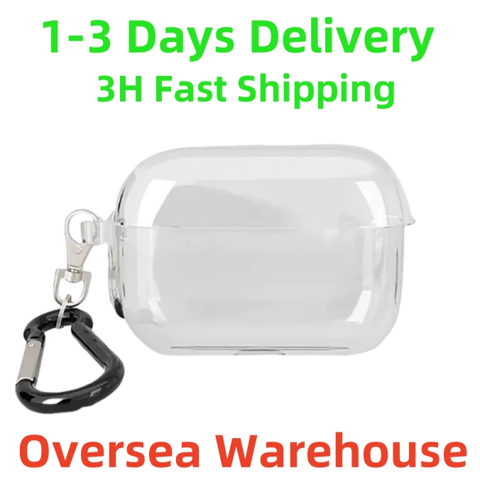 US And Euro Warehouse For Airpods pro 2 4 air pods 2 3 4 Earphones Bluetooth Headphone Accessories Solid Transparent Cover Wireless Charging Box Shockproof Blank Case