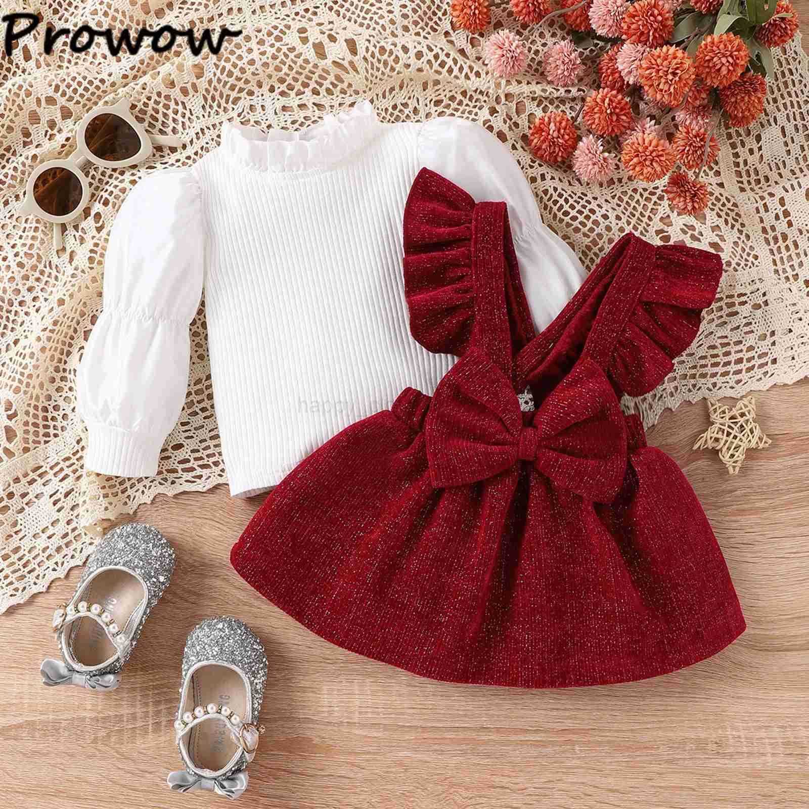 Newborn Clothes 2024 Baby Girl Outfit Set Winter White Lace Collar Top+ Bow Corduroy Red Dress Baby Christmas Clothes CostumeXJ241205
