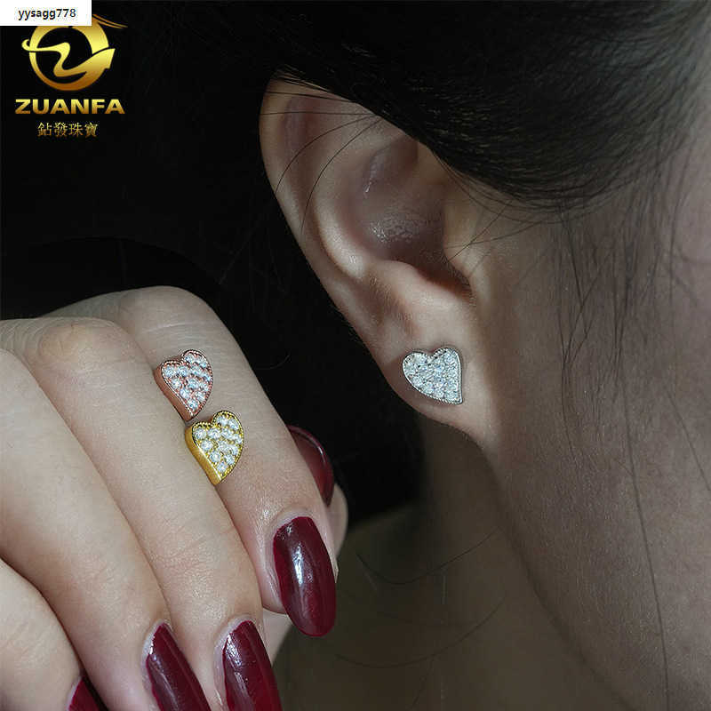 New product INSs sier in D color VVS moissanite full set male and female earrings