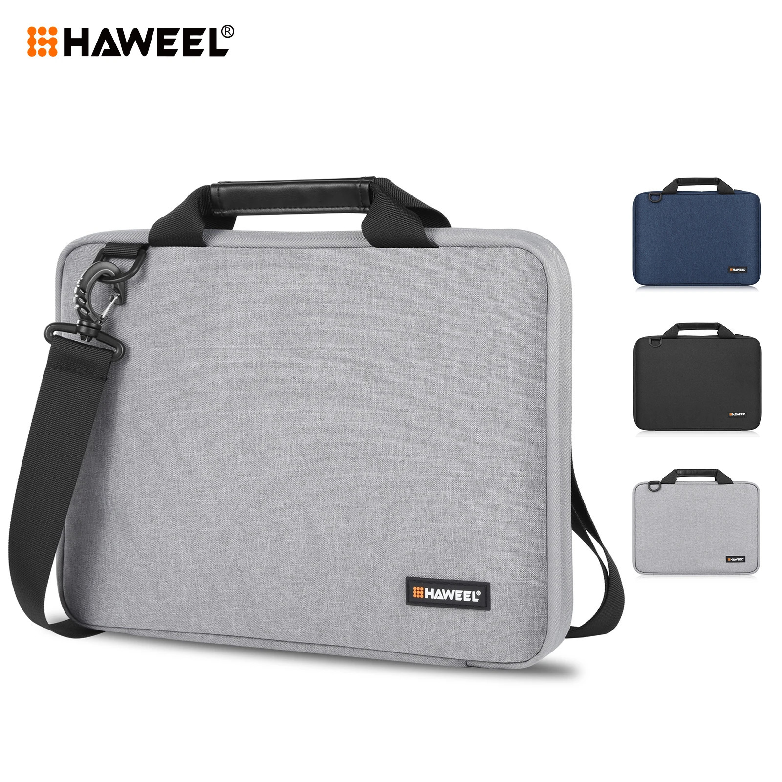 HAWEEL 1316inch Briefcase Crossbody Laptop Bag Waterproof Notebook Case Sleeve For MacbookLenovo ASUSHP Computer Handbag 241204