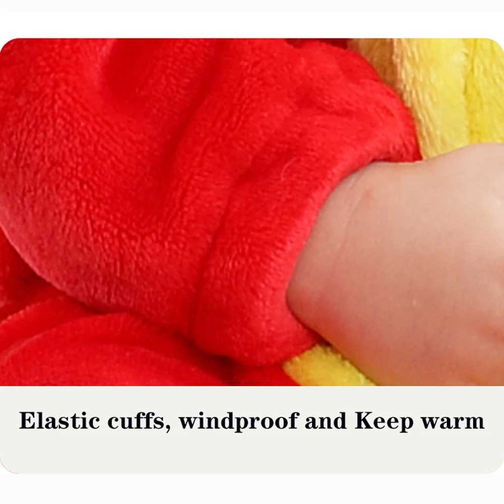 Pajamas Adorable Baby Girls Hooded Animal Pyjamas Soft Warm and Cozy Winter Pajama Sets with Zipper Closure Cute Jumpsuit for Boys 0-4T H241205