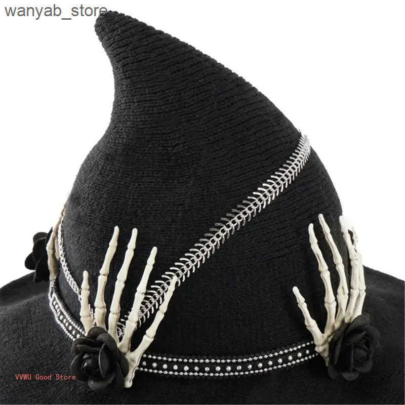 Cloches Halloween witch hat Cloche hat cosplay headwear holiday party wizard hat L240910