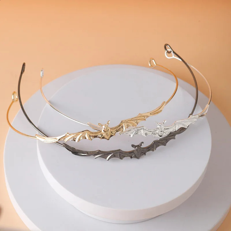 vintage gothic bat crown headbands metal animal hairband cosplay party tiara hair accessories jewelry headdress gifts 241122