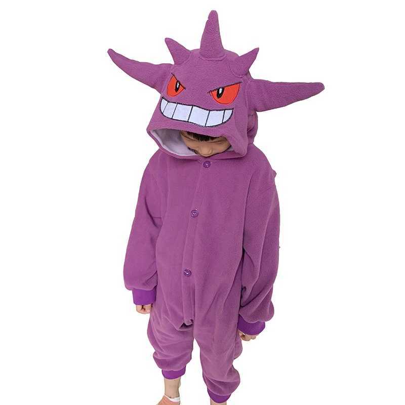 Pajamas Children Charizard Onesie For Kids Gengar Kigurumi Umbreon One-Piece Pajama Eevee Full Body Suit Girl Halloween Cosplay Costume H241205