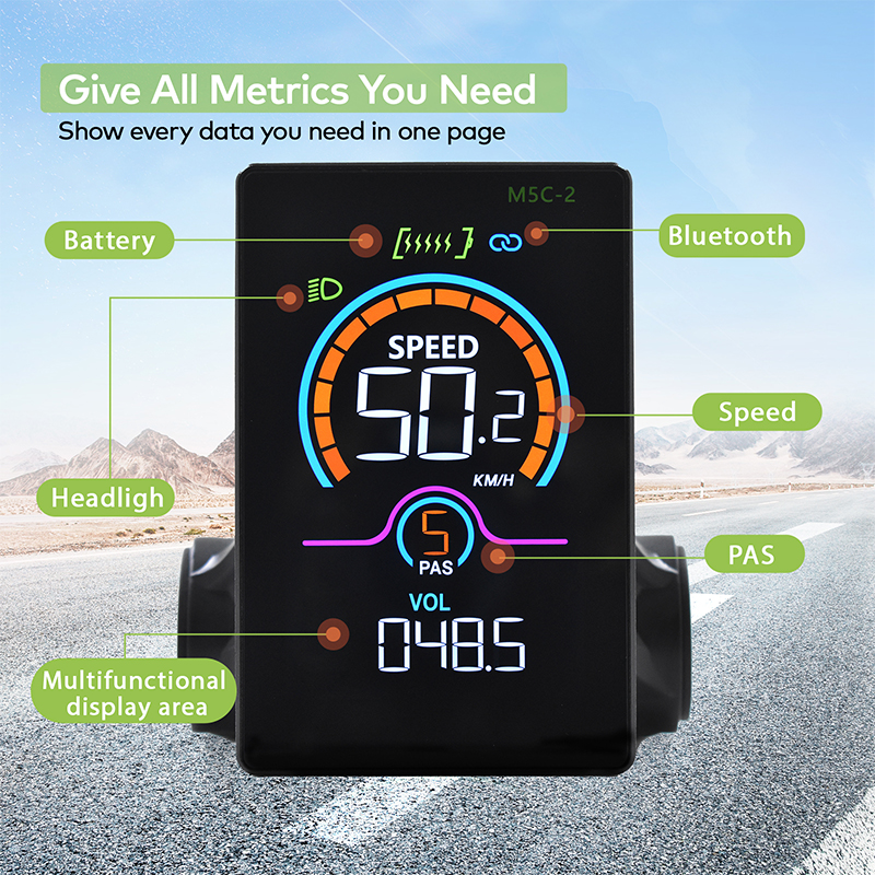 Cycling Essential: iGpssport M5C-2 Bike GPS Cycling Computer E-bike E-scooter Display (5 Pin)