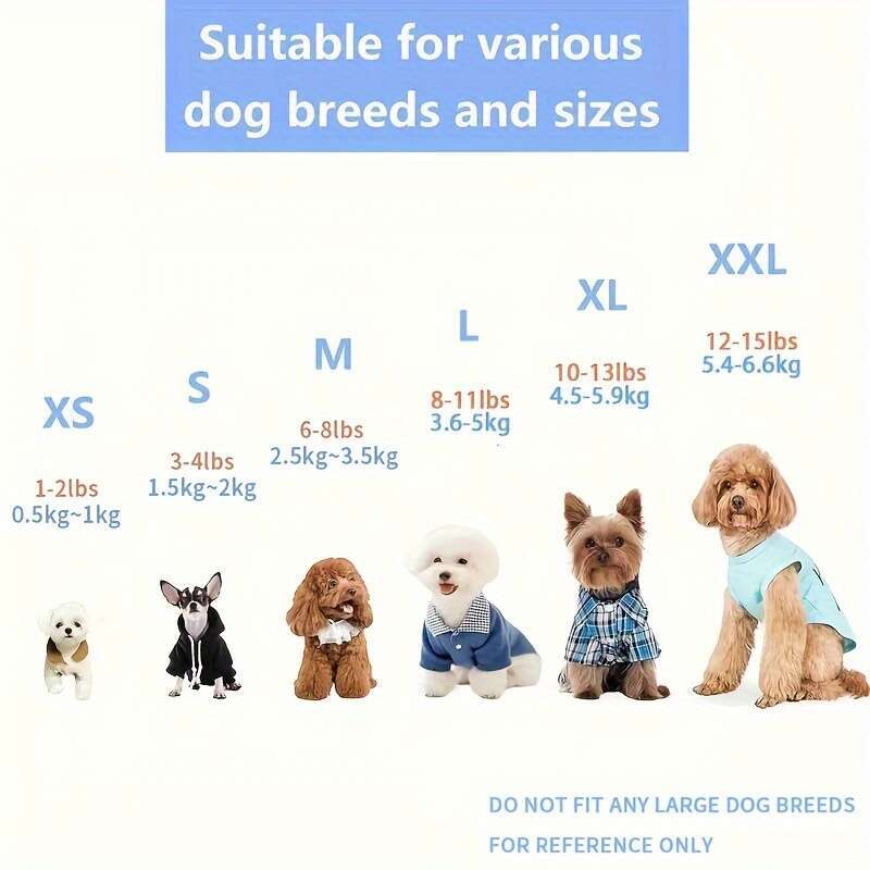Small Medium Warm Cute Pet Hoodie Dogs and Cats - Perfect for Winter