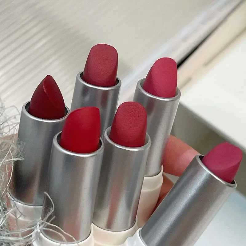 Smoky Gray Purple Matte Lipstick Makeup Autumn Winter Velvet Lip Tint Nude Pink Lipstick Lip Pigment Non-stick Cup Red Lip GlossXJ241205