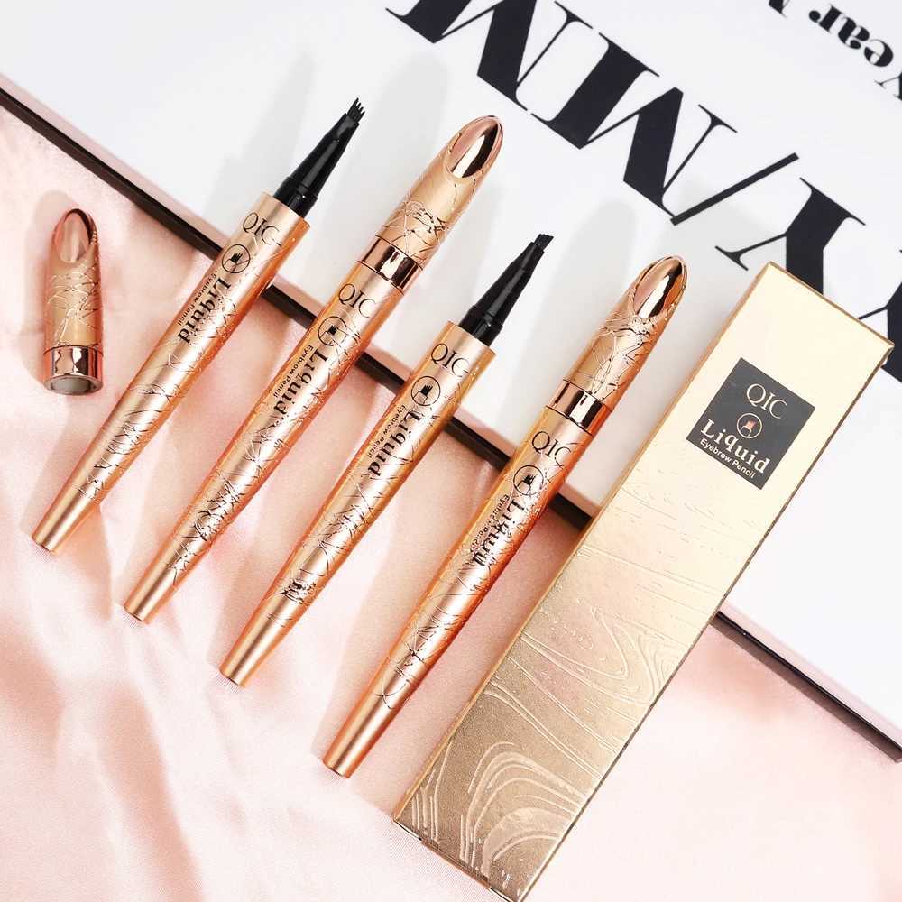Micro bead eyebrow pencil waterproof forked eyebrow tattoo pencil long-lasting professional fine sketching liquid eyebrow pencilW241205