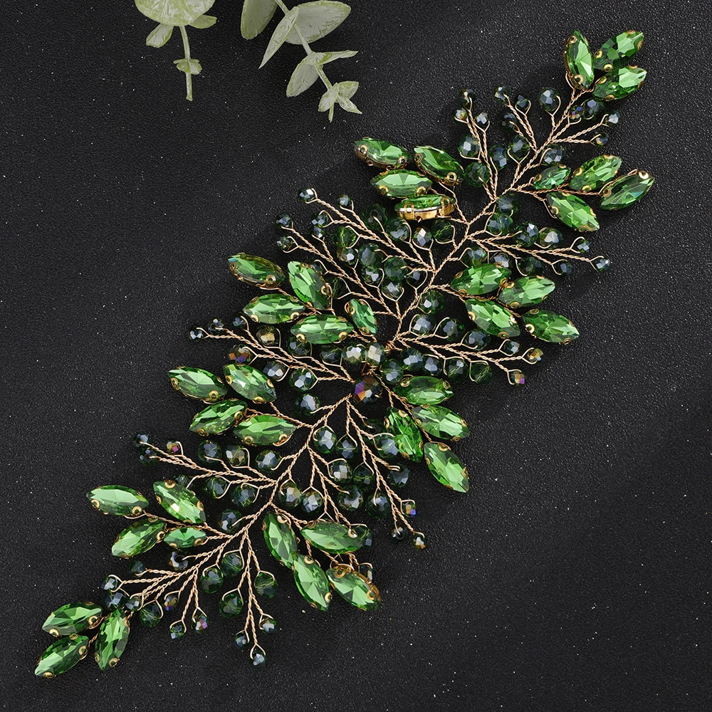 Wedding Red Jewelry Hairstyles Headpiece Black Headdress Crystal Headband Bridal Hair Accessorie Party Tiara 241122