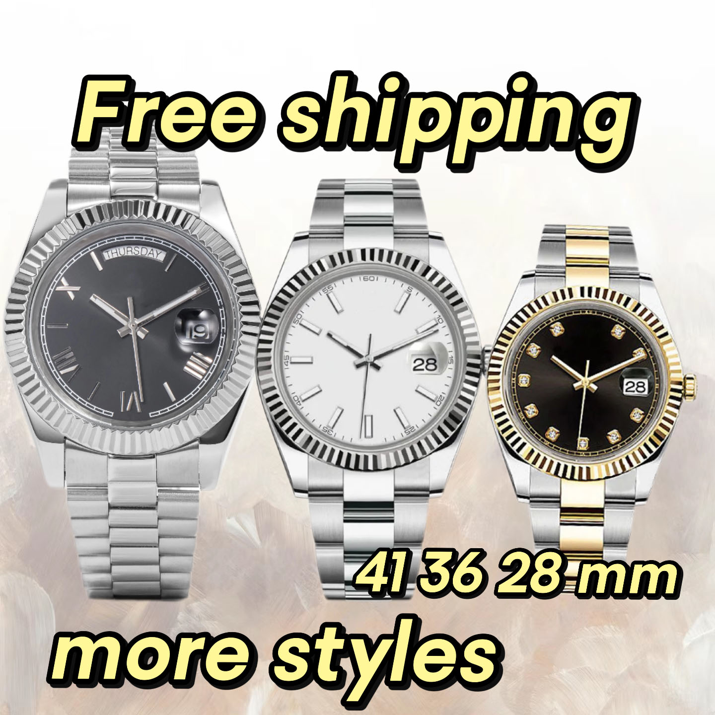 watch designer watch luxury 2813 Mechanical Movement Watch size 41mm 36mm 28mm Classic Women watch casual watch stainless steel strap Sapphire montre de luxe