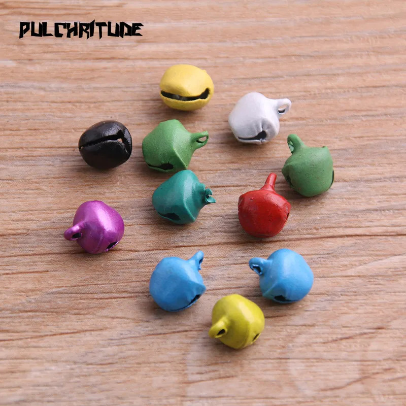 100 PcsLot 68mm Christmas Bells Mix Colors Loose Beads Small Jingle Decoration Gift 241122