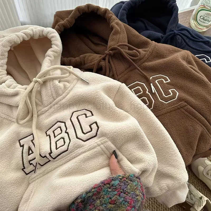 Autumn Winter Kid Tracksuit Boy Baby Fleece Thick Hoodies Set Girl Children Plus Velvet Warm Tops+Pants 2psc Kid Sweatshirt SuitXJ241205