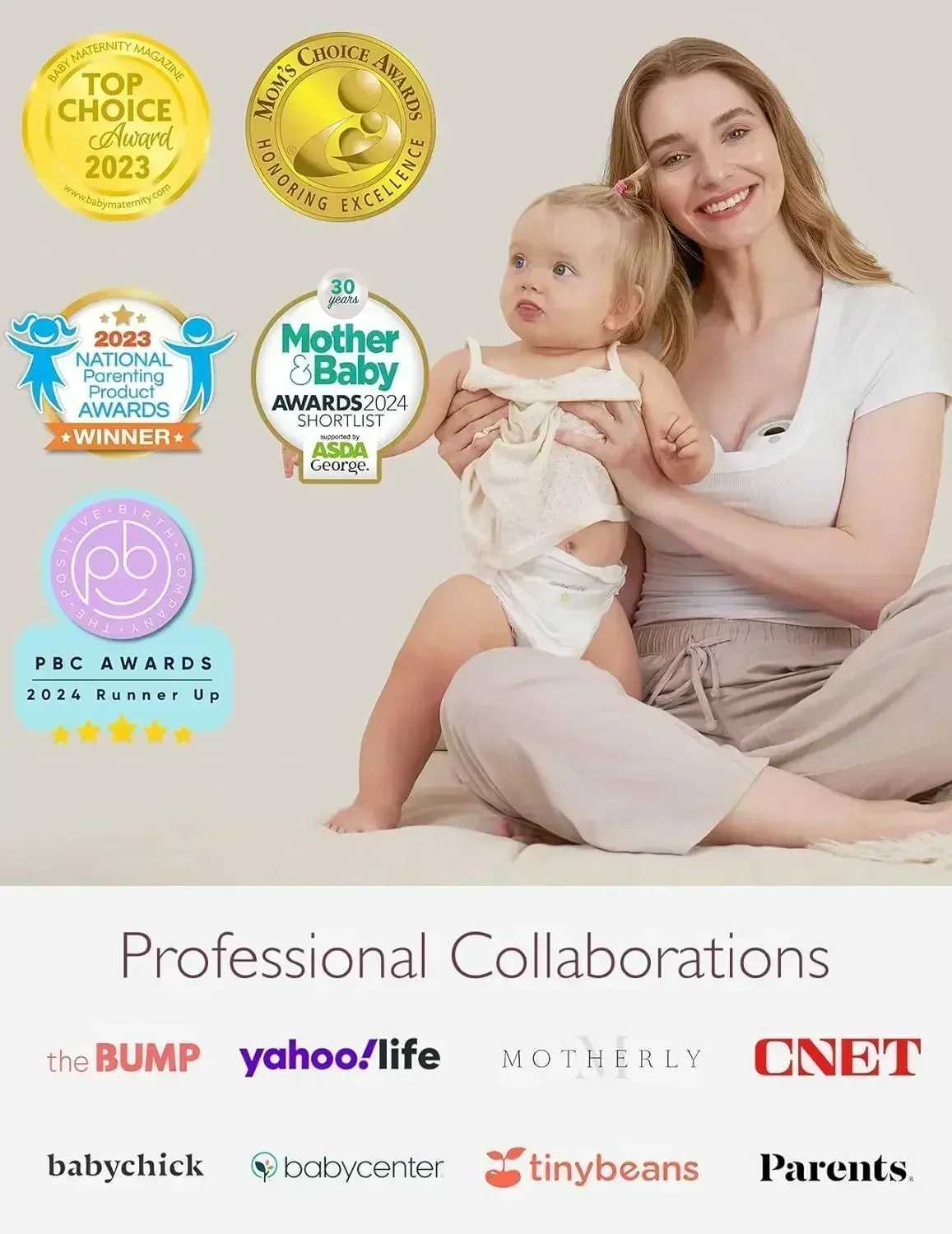 Breastpumps Mouth Flange with 3 Modes 9 Levels Electric Breast Pump Portable Momcozy Breast Pump Hands Free Wearable Breast Pump of Baby S241252