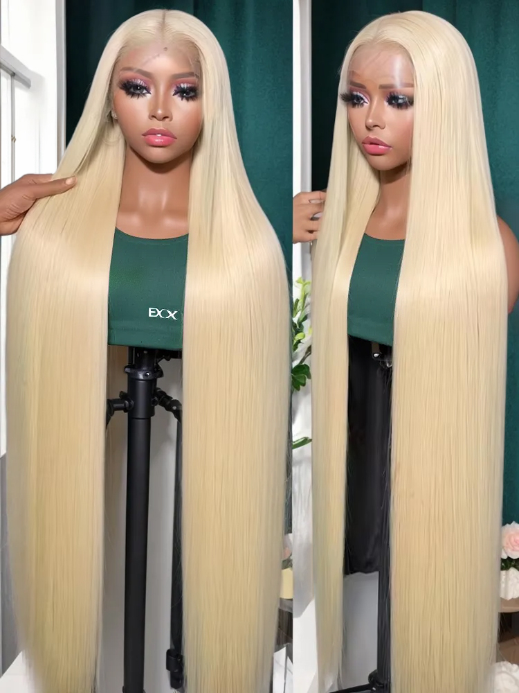 30 40 Inch 13X6 Straight Blonde 613 Hd Frontal 13X4 Transparent Human Hair Wigs Glueless 5X5 Lace Front Colored Wig