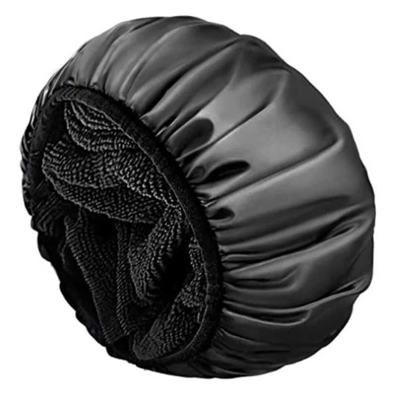 Shower C Terry Cloth Lined Exterior Reusable Triple Layer Waterproof Large Bath Hair C for All Hair Hotel Travel MulticolorXJ241205