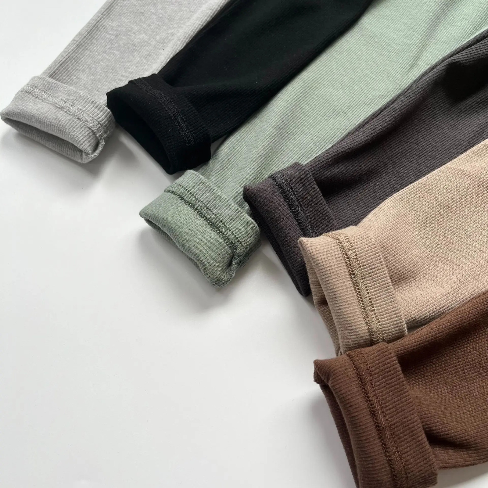 deer jonmi Autumn Korean Style Toddler Kids Patchwork Colors Leggings Baby Girls Casual Skinny Pants Children Chic Trousers 241204