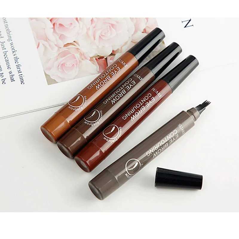 Four Pronged Liquid Eyebrow Pencils durable stain free waterproof and sweat resistant. There are 5 colors to choose from W241205
