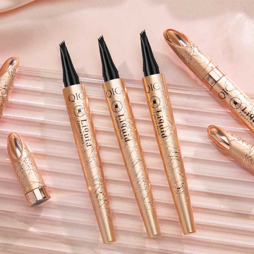 Micro bead eyebrow pencil waterproof forked eyebrow tattoo pencil long-lasting professional fine sketching liquid eyebrow pencilW241205